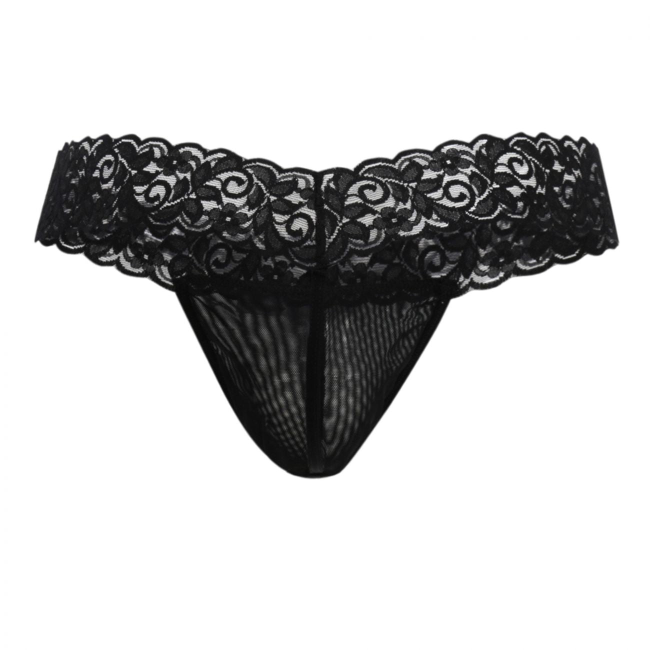 JCSTK - CandyMan 99370X Alluring Thongs Black Plus Sizes