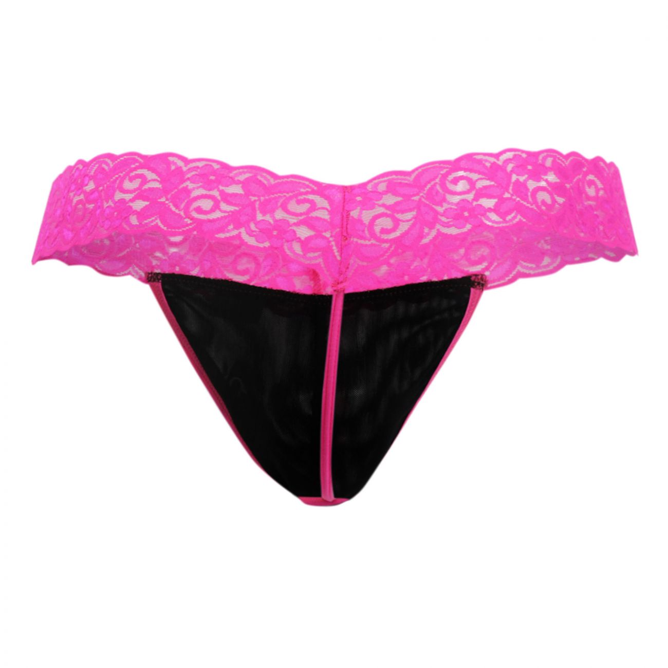 CandyMan 99370 Thongs Pink and Black