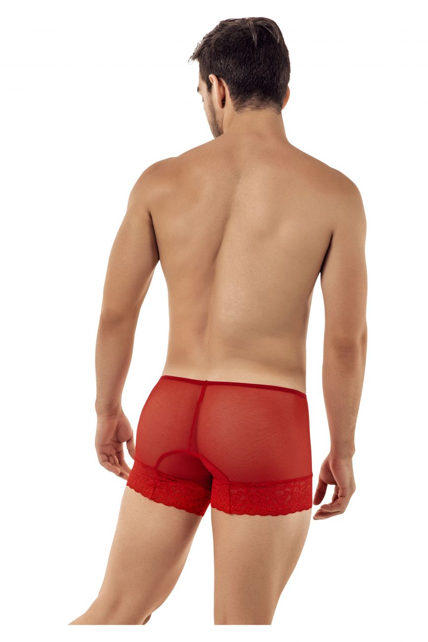 CandyMan 99407 Color Lace Boxer Trunks Red