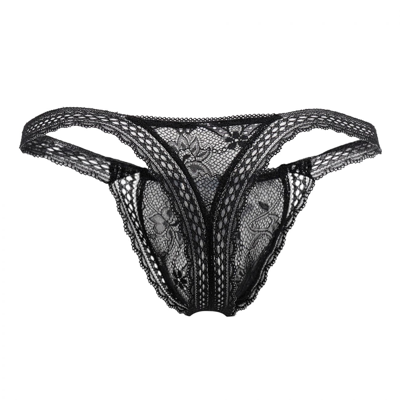 CandyMan 99420 Double Lace Thongs Black