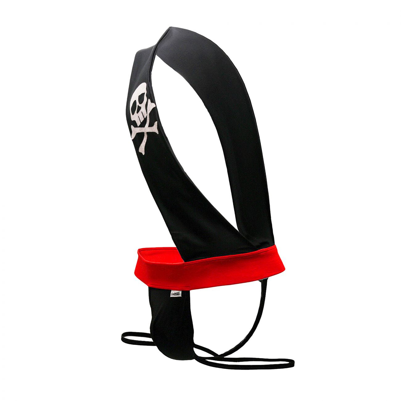 CandyMan 99425 Pirate Costume Outfit Thongs Black & Red