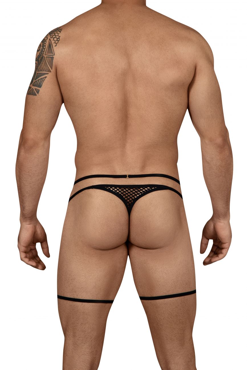 CandyMan 99428 Garter Thongs Black