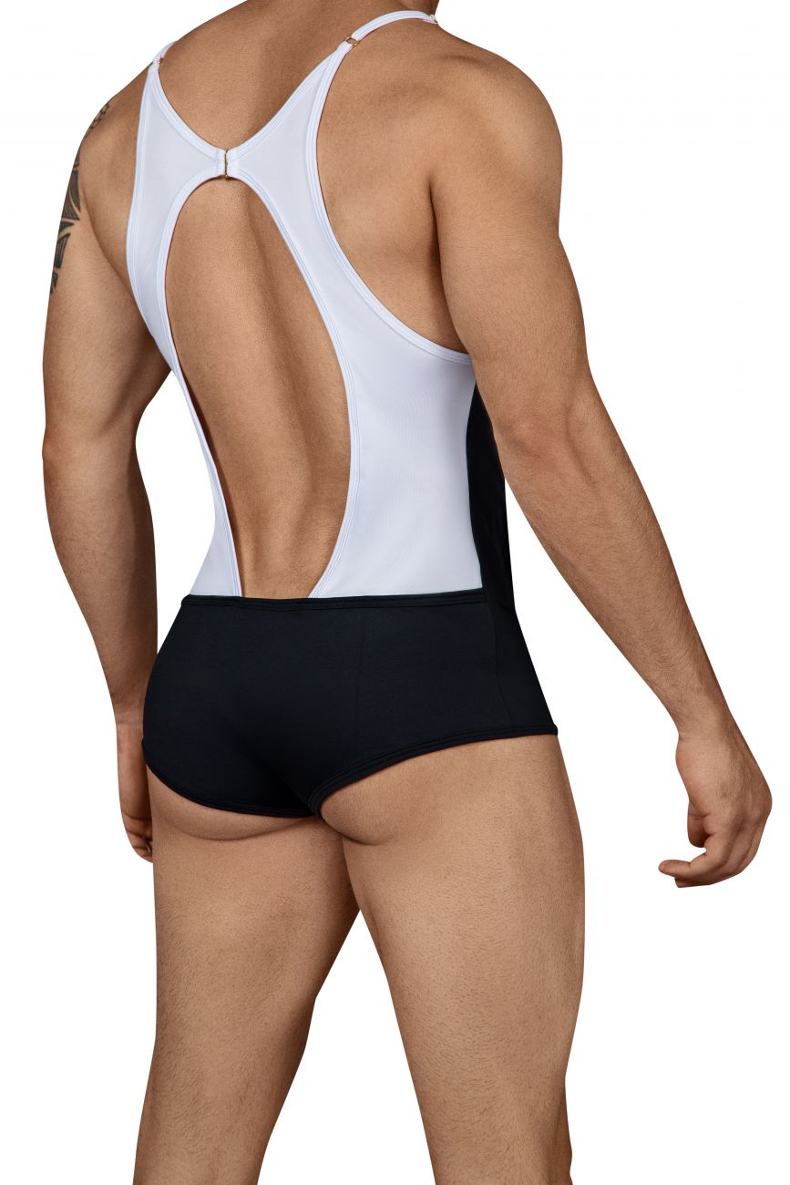 CandyMan 99432 Inside Out Bodysuit Black and White