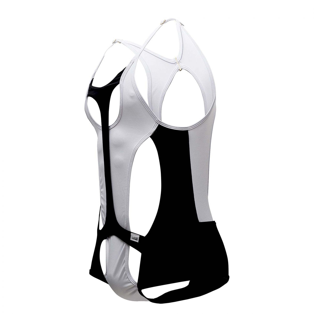 CandyMan 99432 Inside Out Bodysuit Black & White