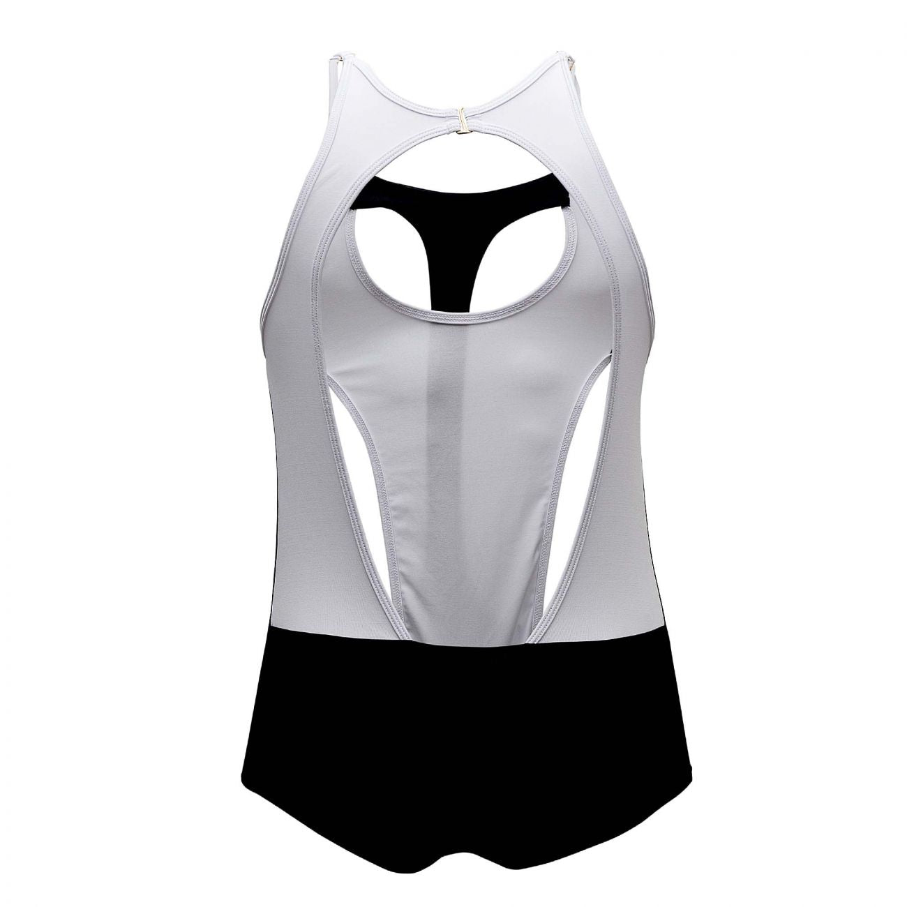 CandyMan 99432 Inside Out Bodysuit Black & White
