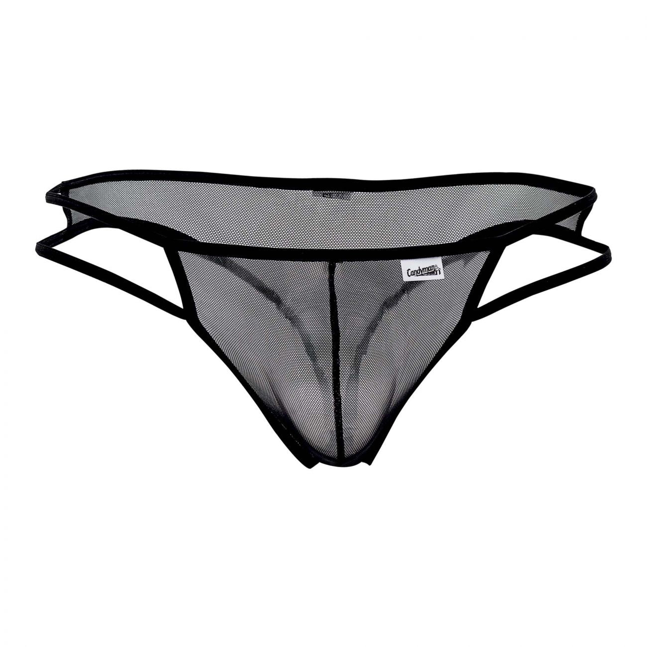 SALE - CandyMan 99435 Mesh Thongs Black