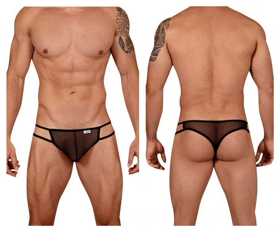 SALE - CandyMan 99435 Mesh Thongs Black