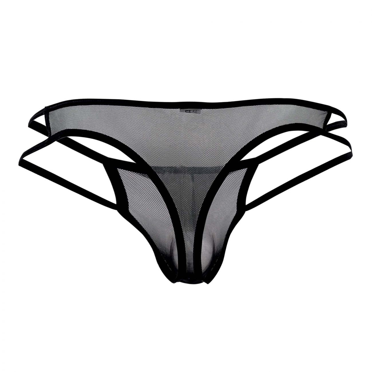 SALE - CandyMan 99435 Mesh Thongs Black