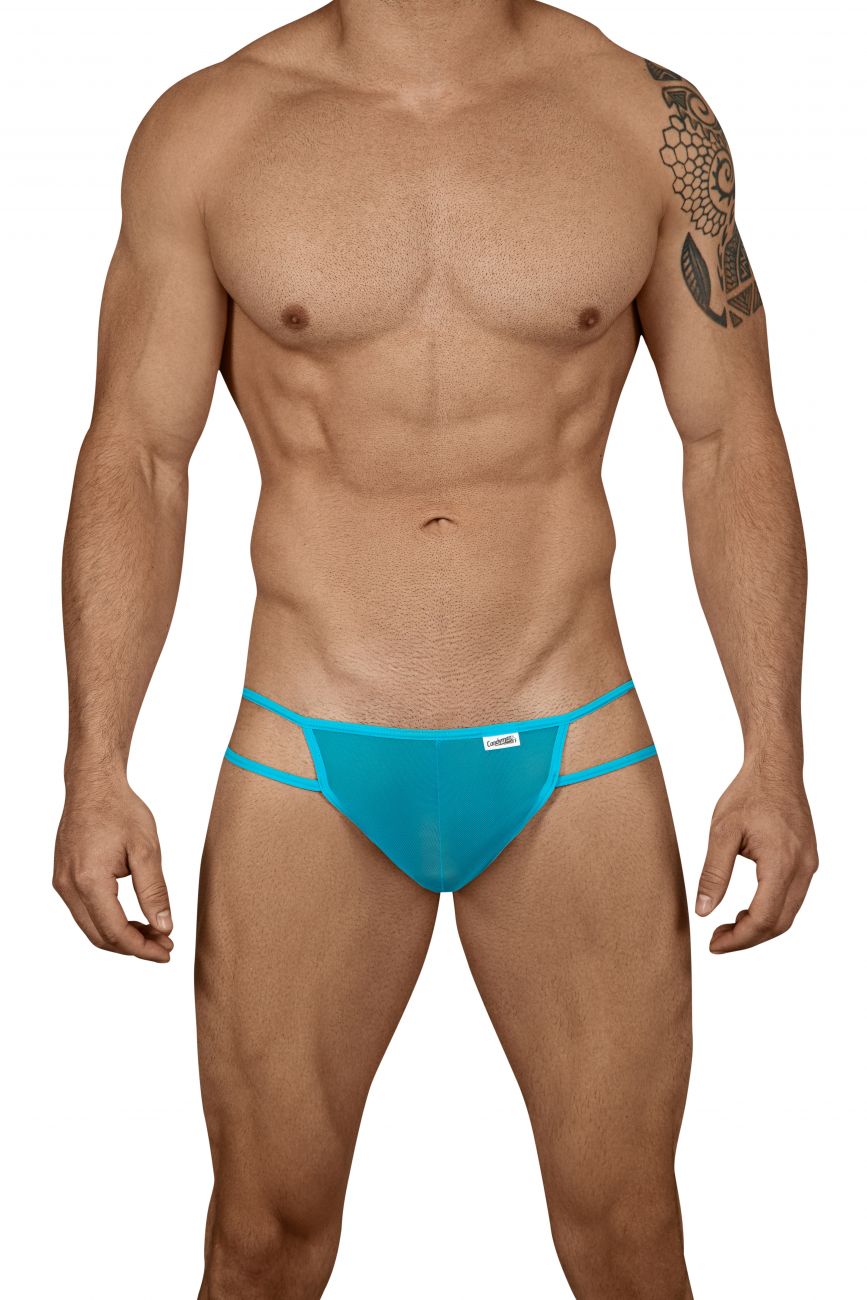 SALE - CandyMan 99435 Mesh Thongs Turquoise