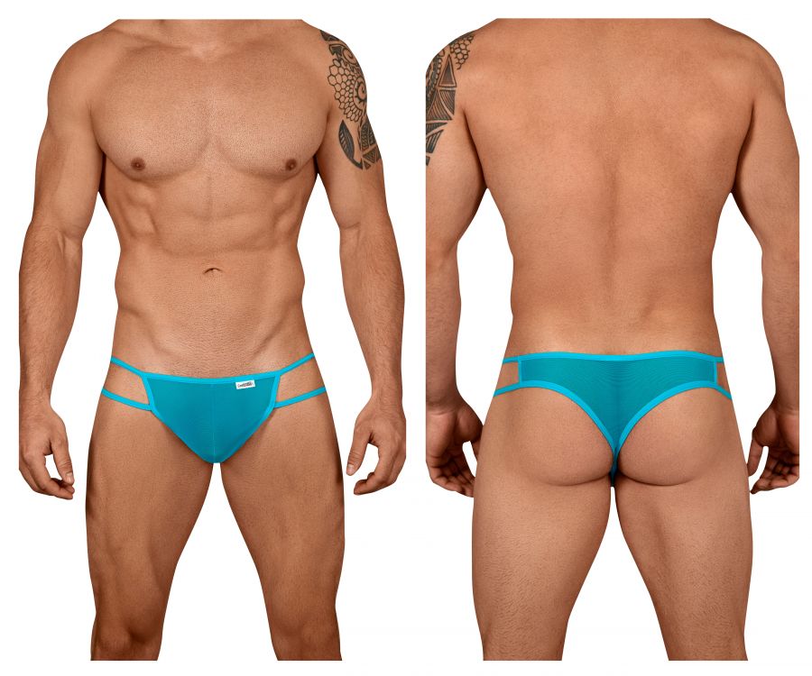SALE - CandyMan 99435 Mesh Thongs Turquoise