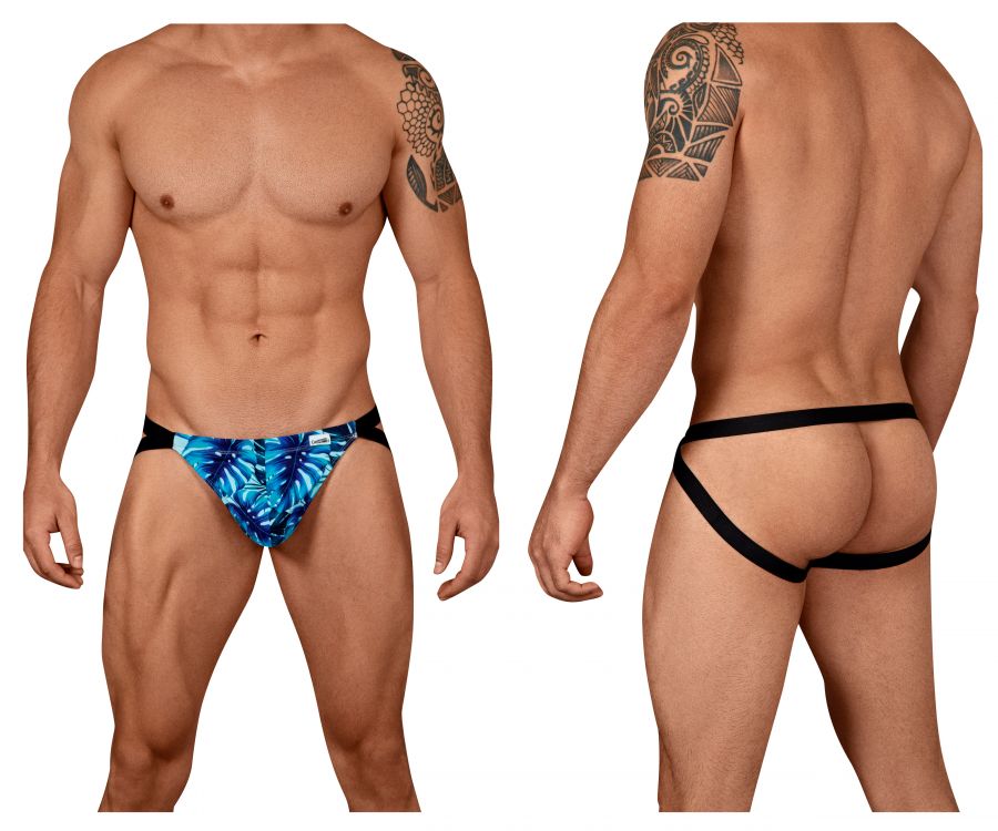 CandyMan 99442 Floral Jockstrap Blue