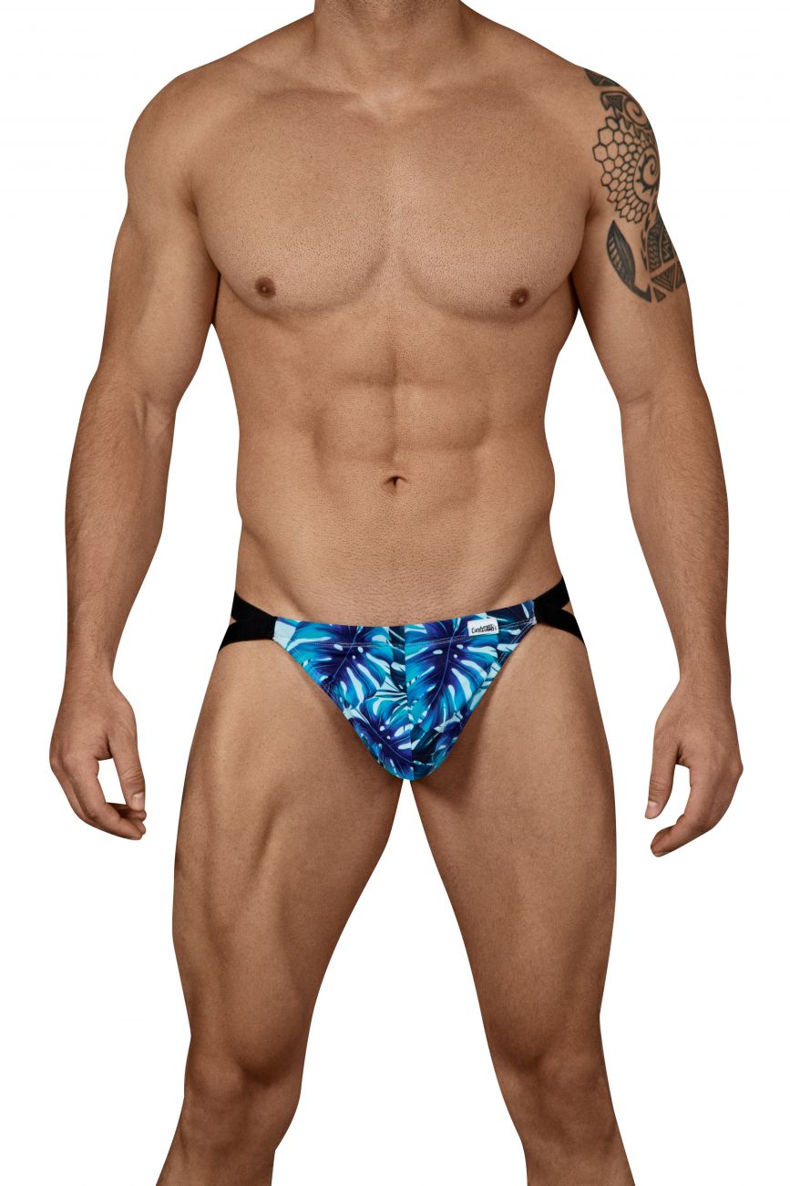CandyMan 99442 Floral Jockstrap Blue