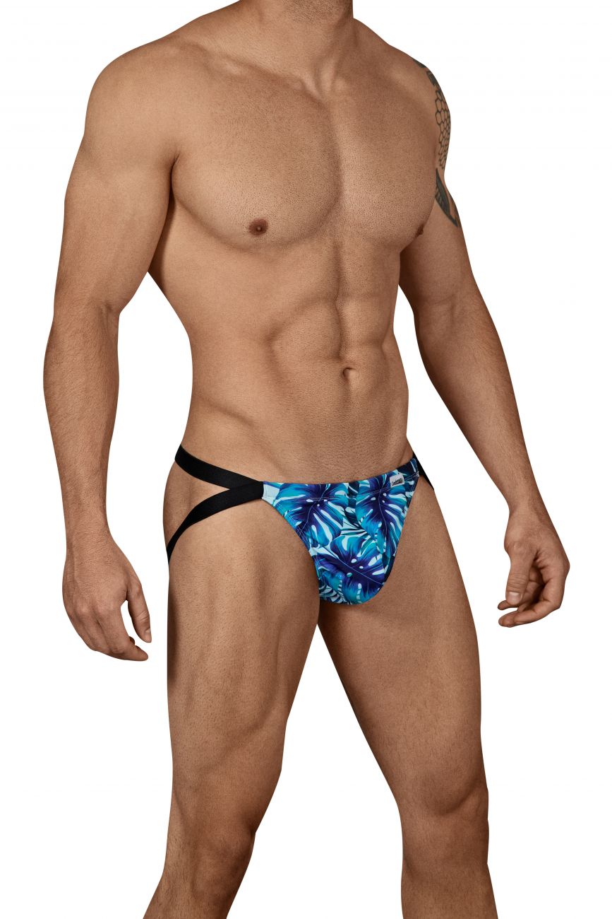 CandyMan 99442 Floral Jockstrap Blue