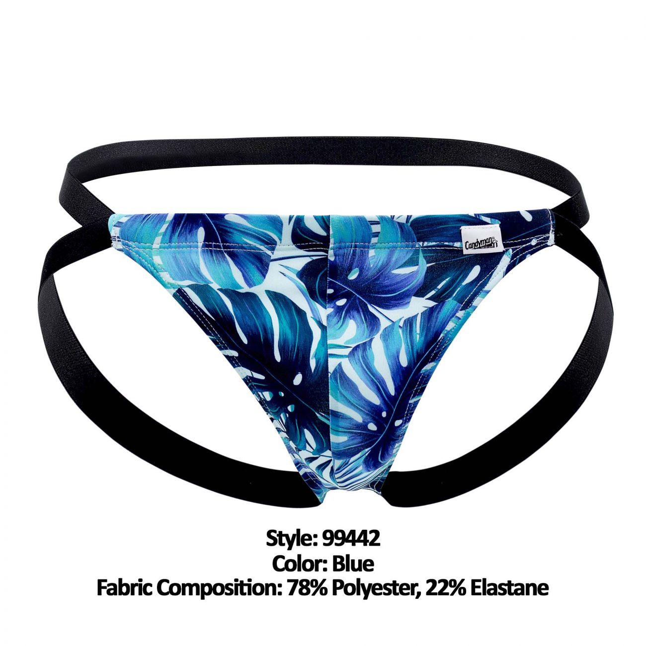 CandyMan 99442 Floral Jockstrap Blue