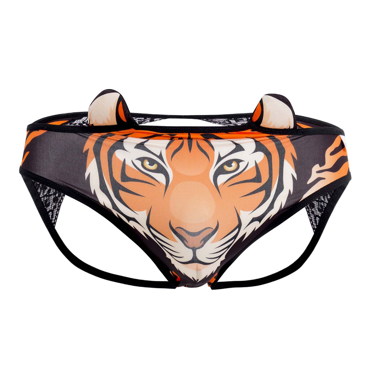 SALE - CandyMan 99458X Jockstrap Color Tiger Print Plus Sizes