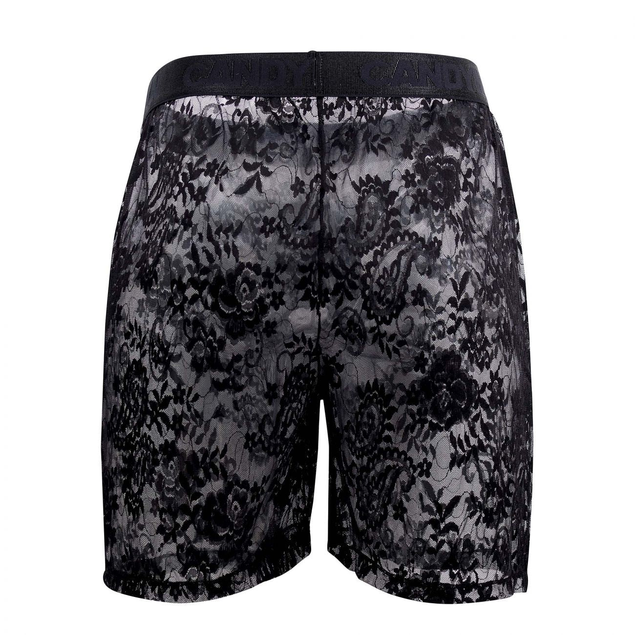 CandyMan 99464X Lace Shorts Black Plus Sizes