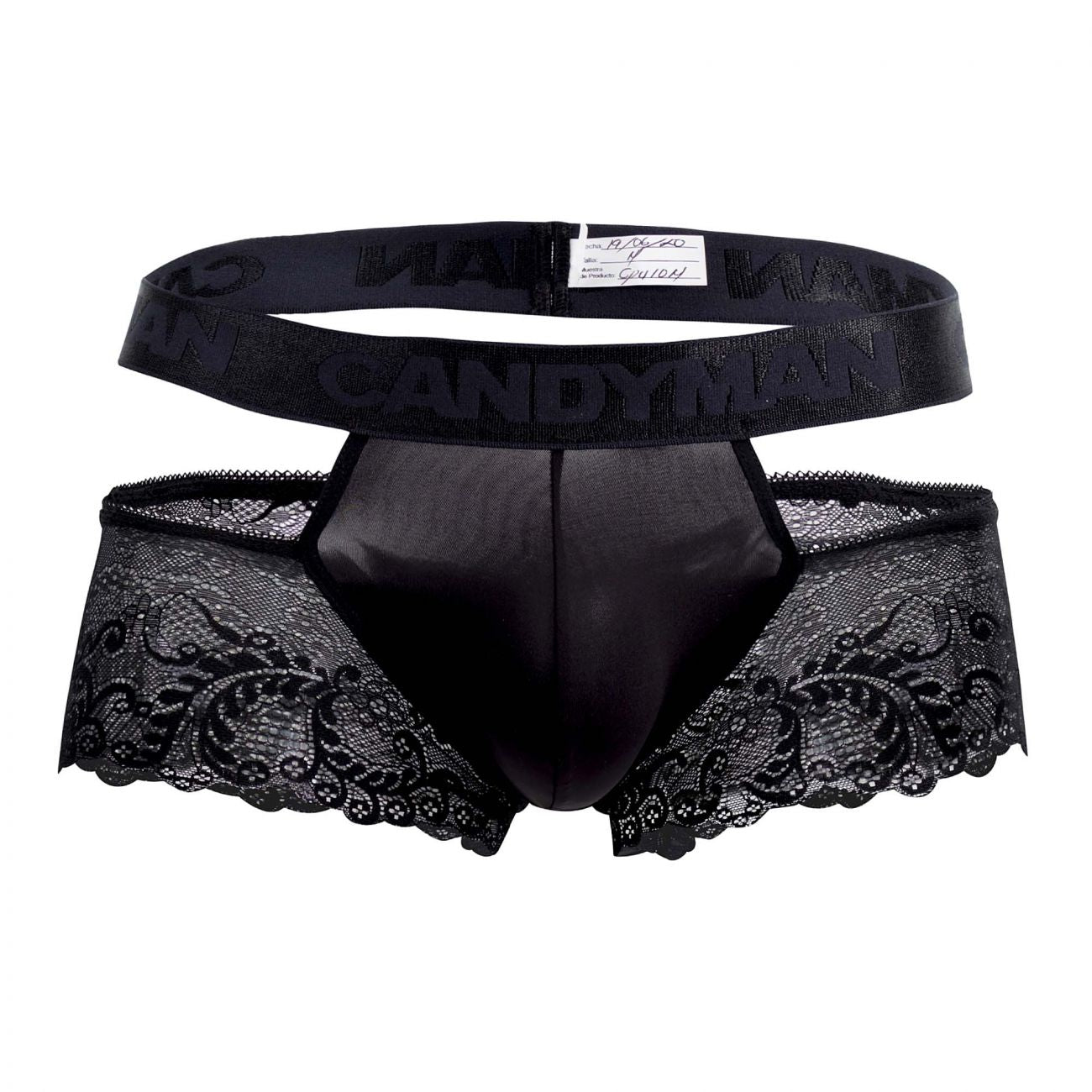 CandyMan 99467 Lace Jockstrap Black