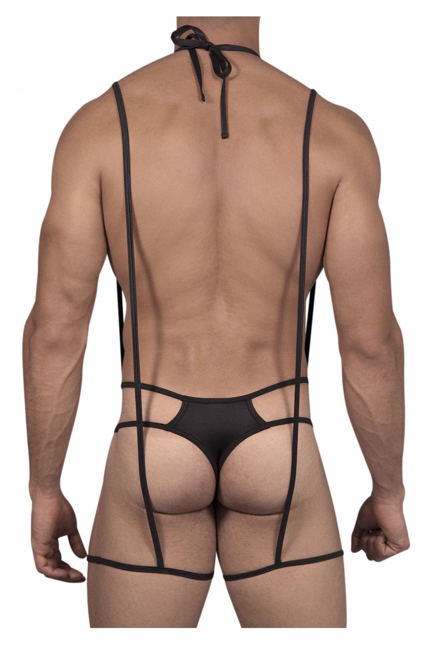 CandyMan 99470 Bodysuit Thongs Black