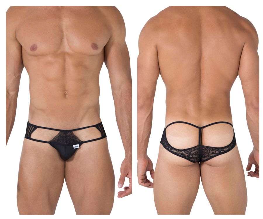 CandyMan 99471 Lace Jockstrap Black