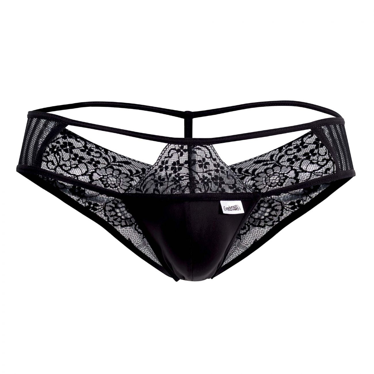 CandyMan 99471 Lace Jockstrap Black