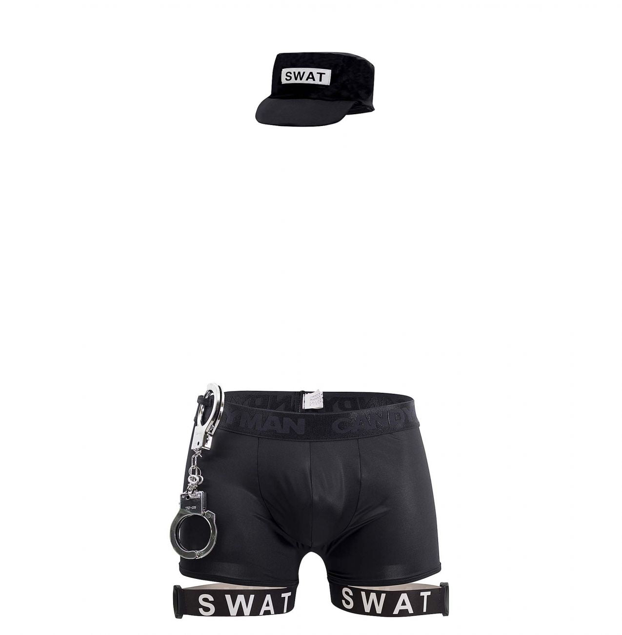 CandyMan 99482 Swat Police Costume Black