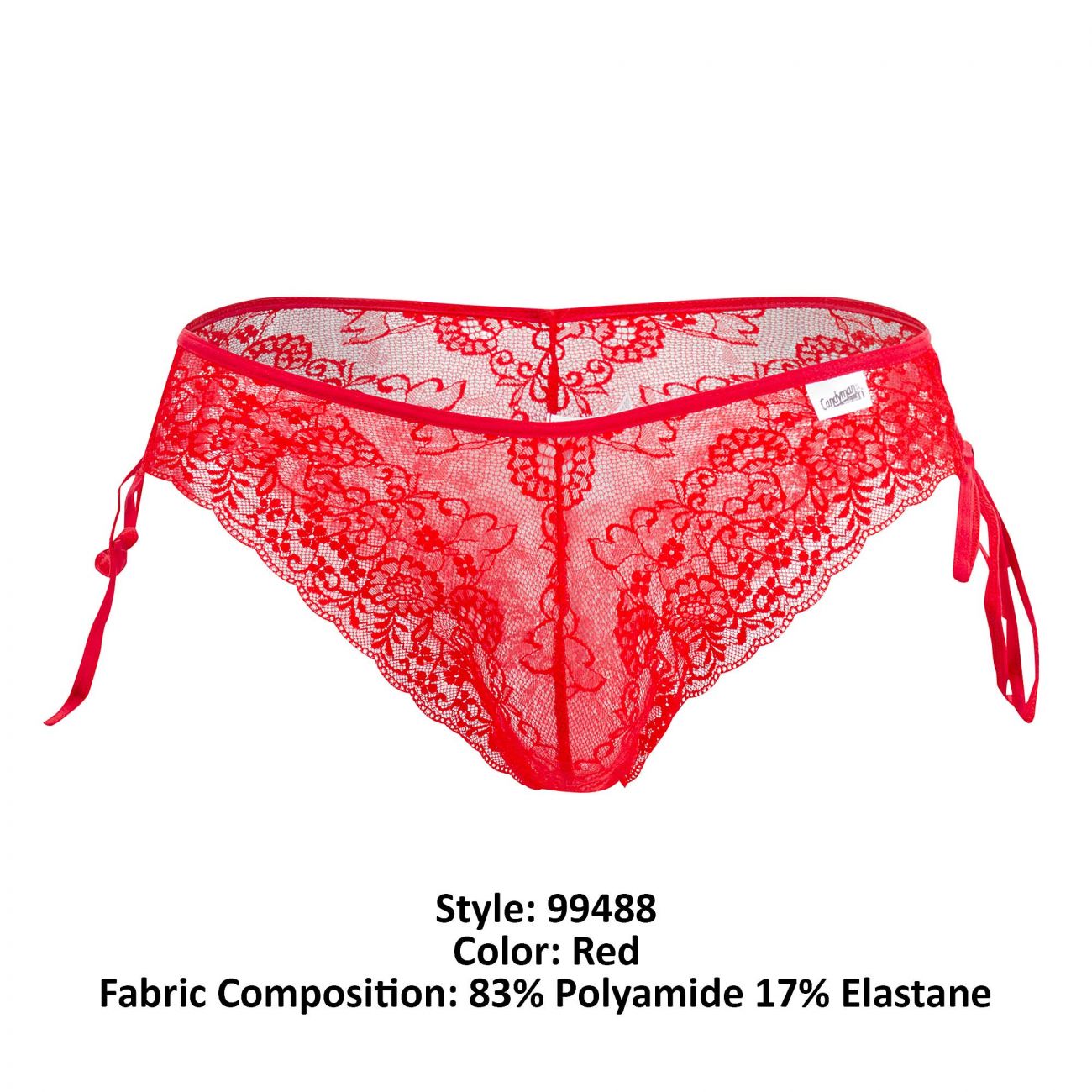 JCSTK - CandyMan 99488 Side Tie Lace Bikini Red