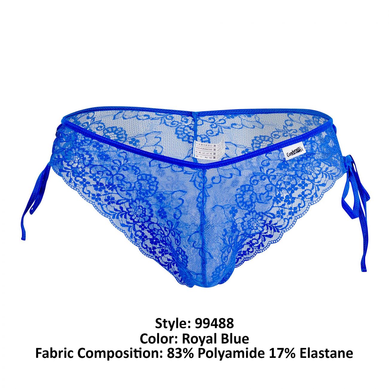 JCSTK - CandyMan 99488 Side Tie Lace Bikini Royal Blue