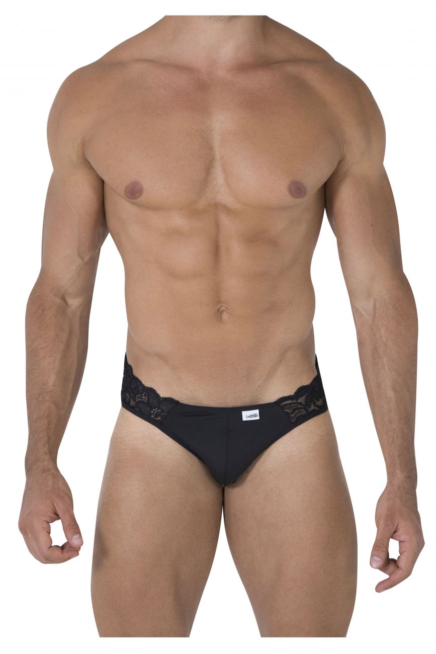 CandyMan 99490 Lace-Mesh Jockstrap Black