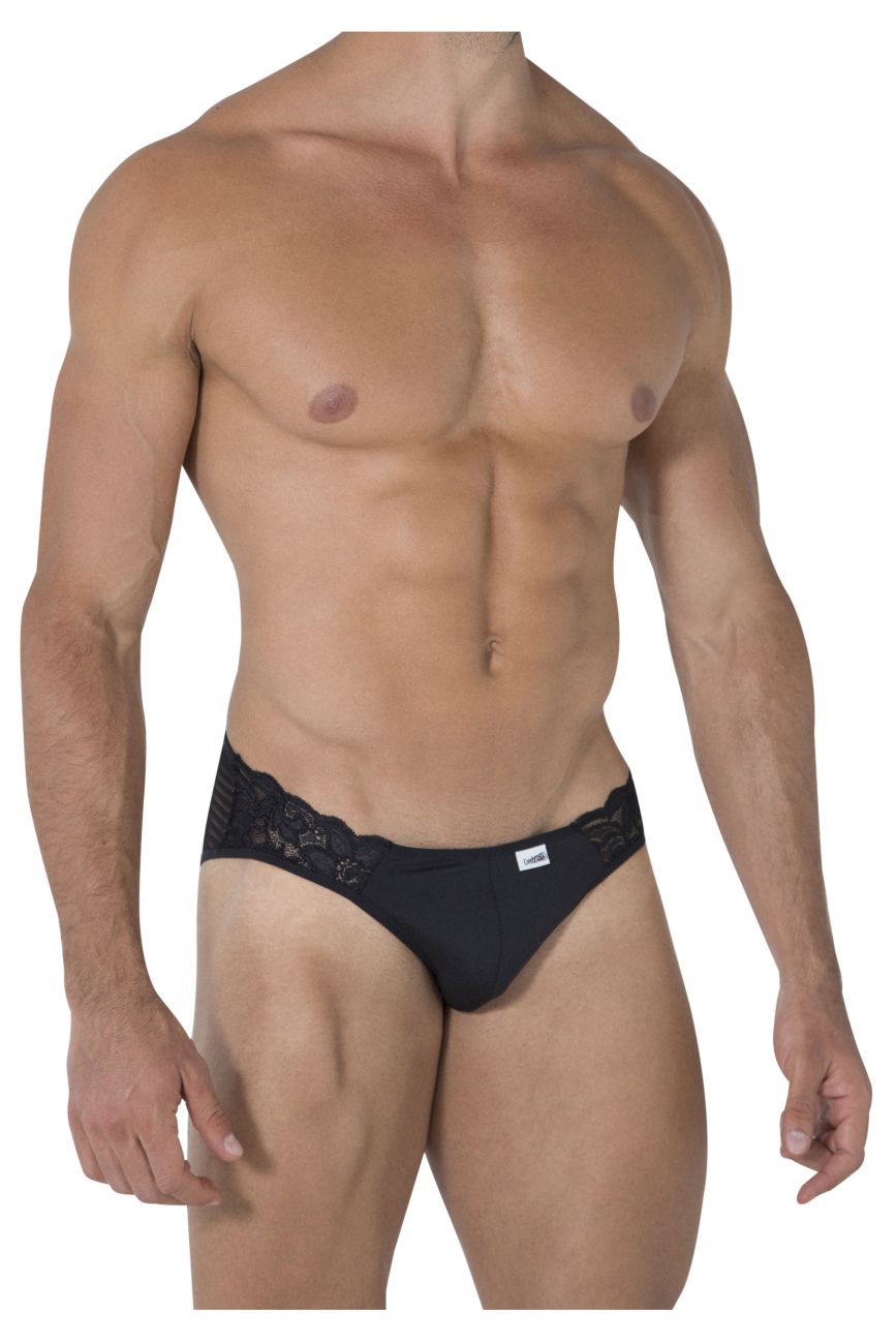 CandyMan 99490 Lace-Mesh Jockstrap Black