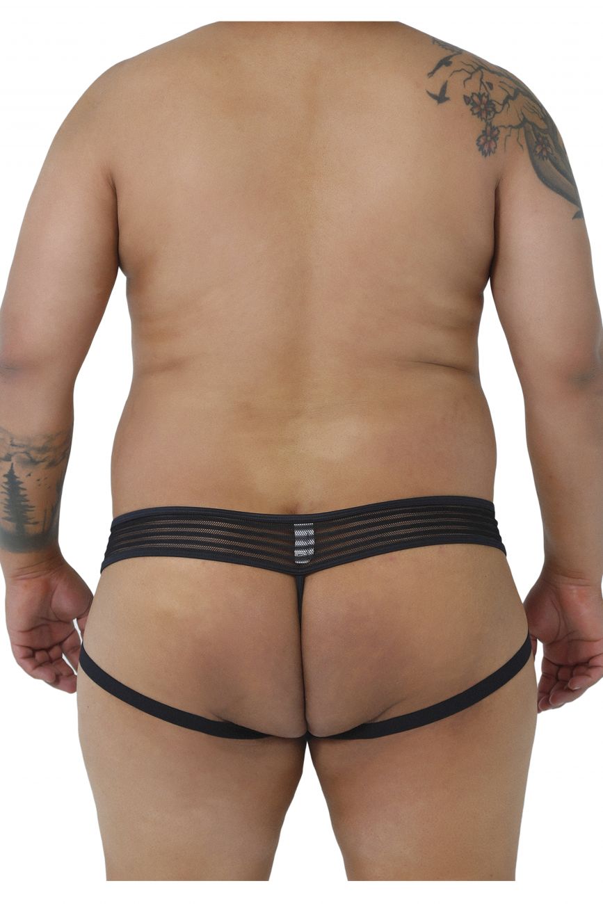 SALE - CandyMan 99493X G-String Jockstrap Black Plus Sizes