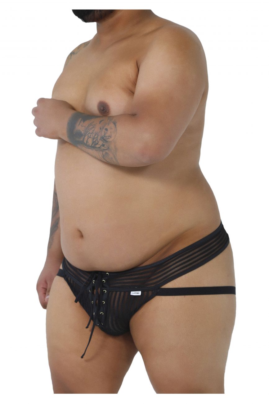 SALE - CandyMan 99493X G-String Jockstrap Black Plus Sizes