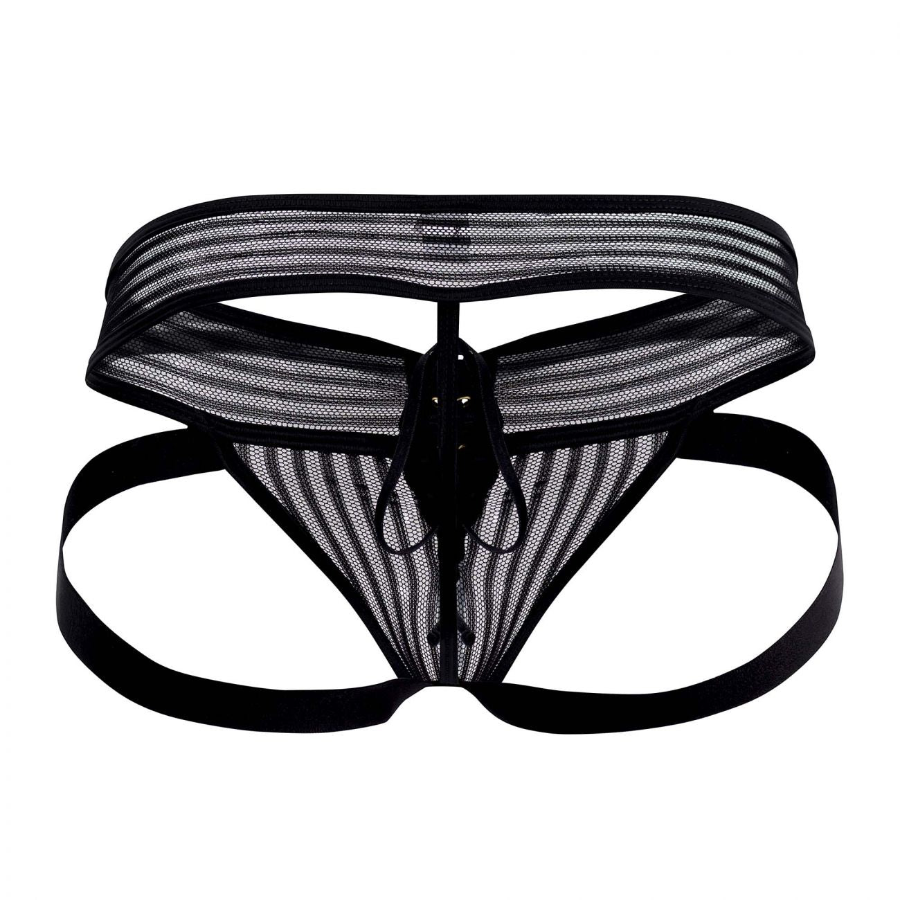 CandyMan 99493X G-String Jockstrap Black Plus Sizes