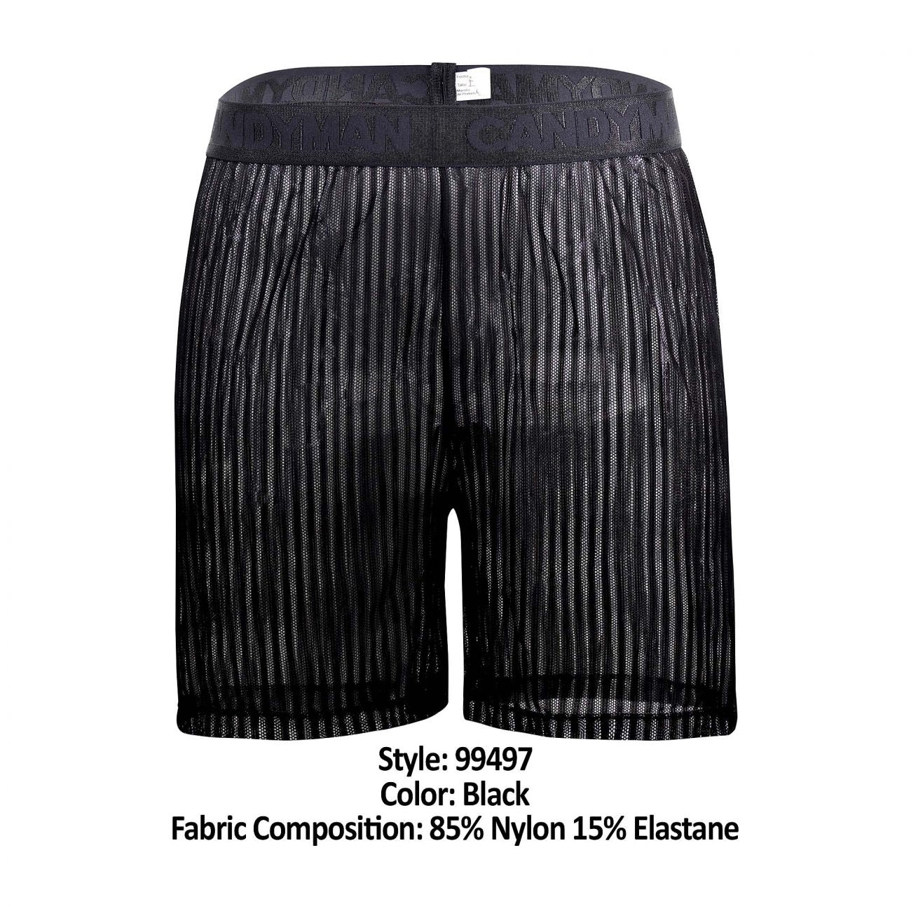 CandyMan 99497 Mesh Lounge Shorts Black