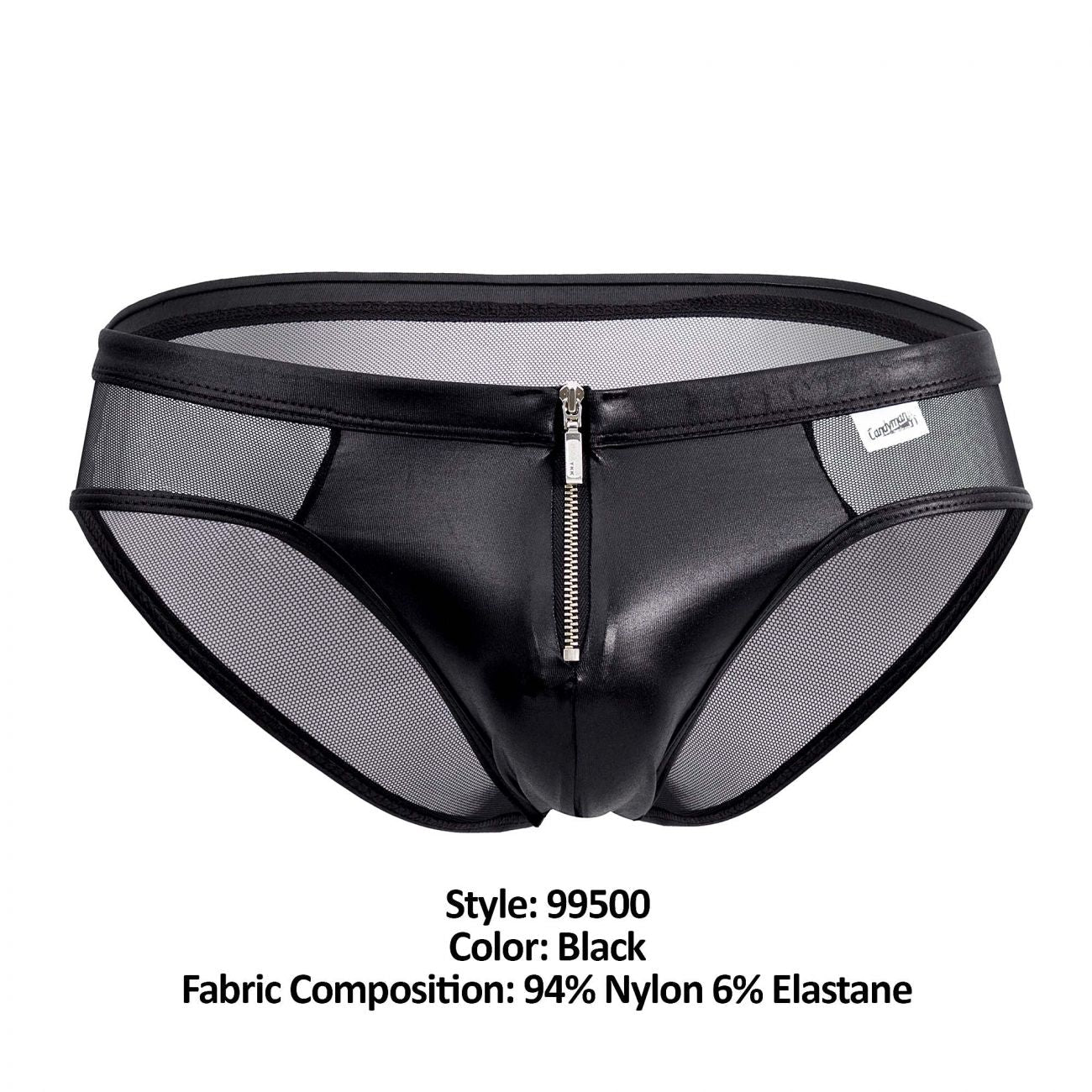 JCSTK - CandyMan 99500 Zipper-Mesh Bikini Black