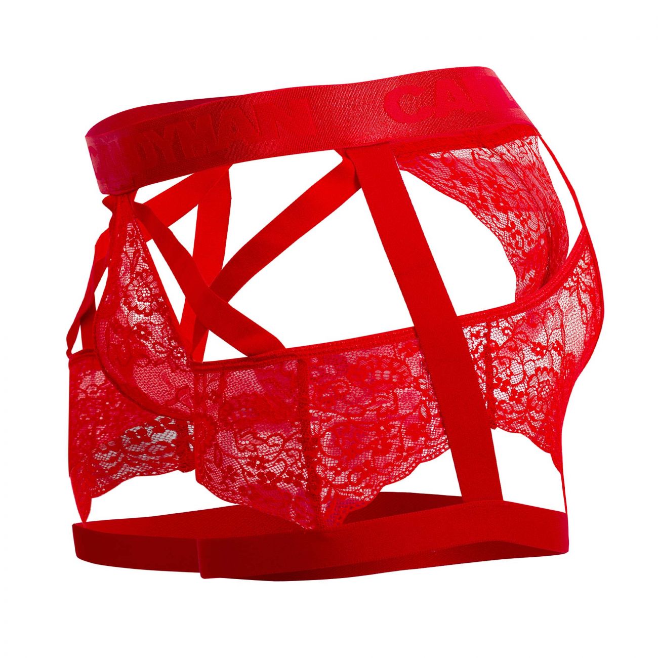 CandyMan 99502 Lace Garter Trunks Red