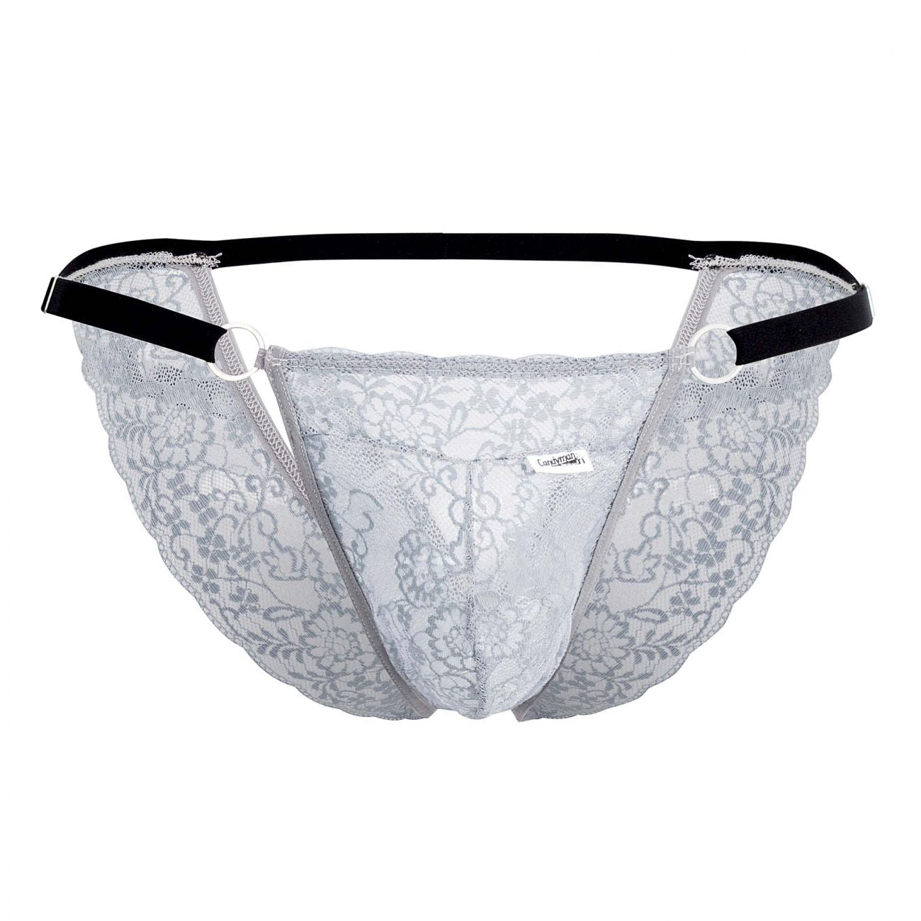 CandyMan 99503 Peekaboo Lace Bikini Gray
