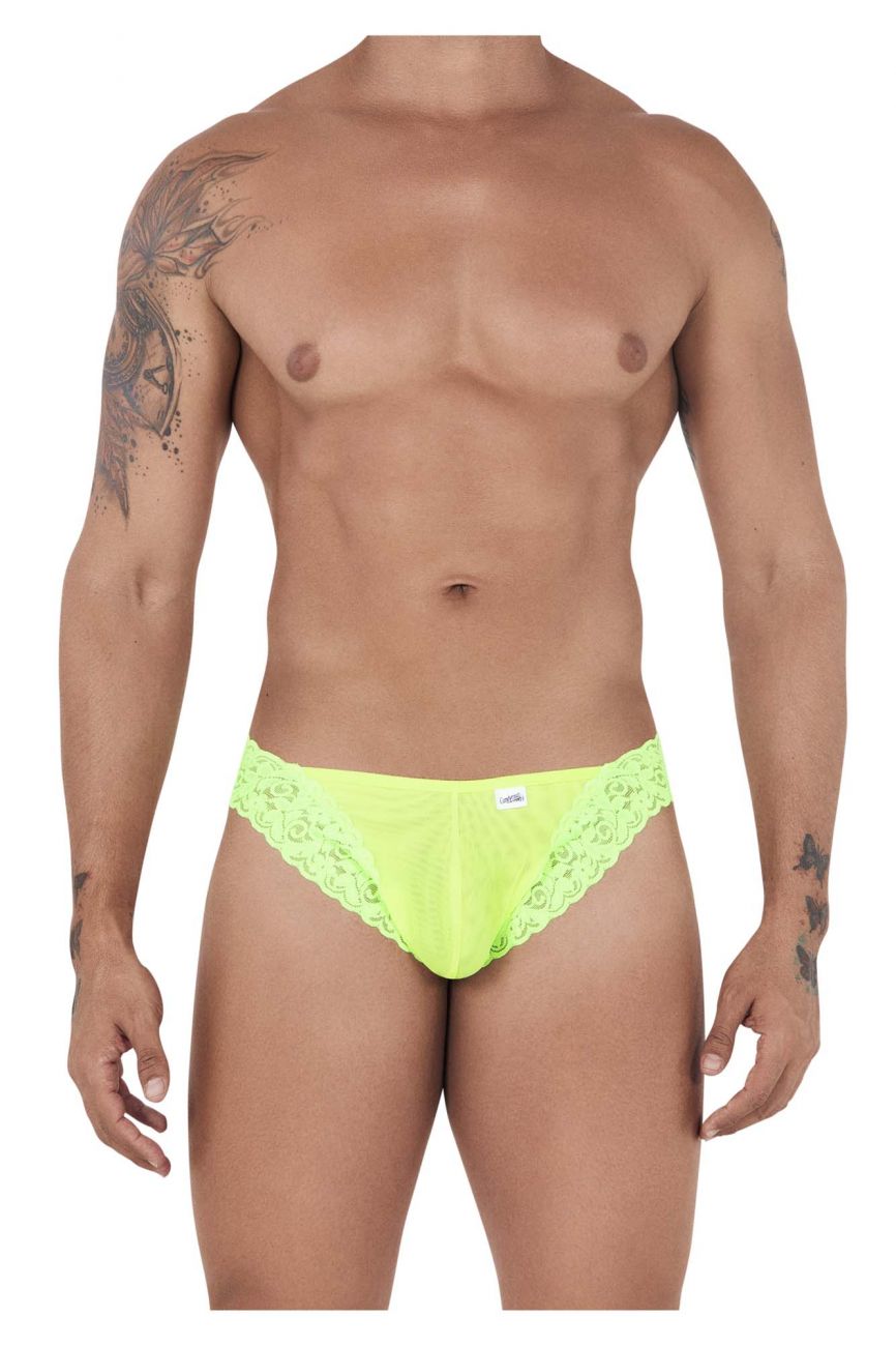 CandyMan 99506 Mesh-Lace Thongs Hot Green