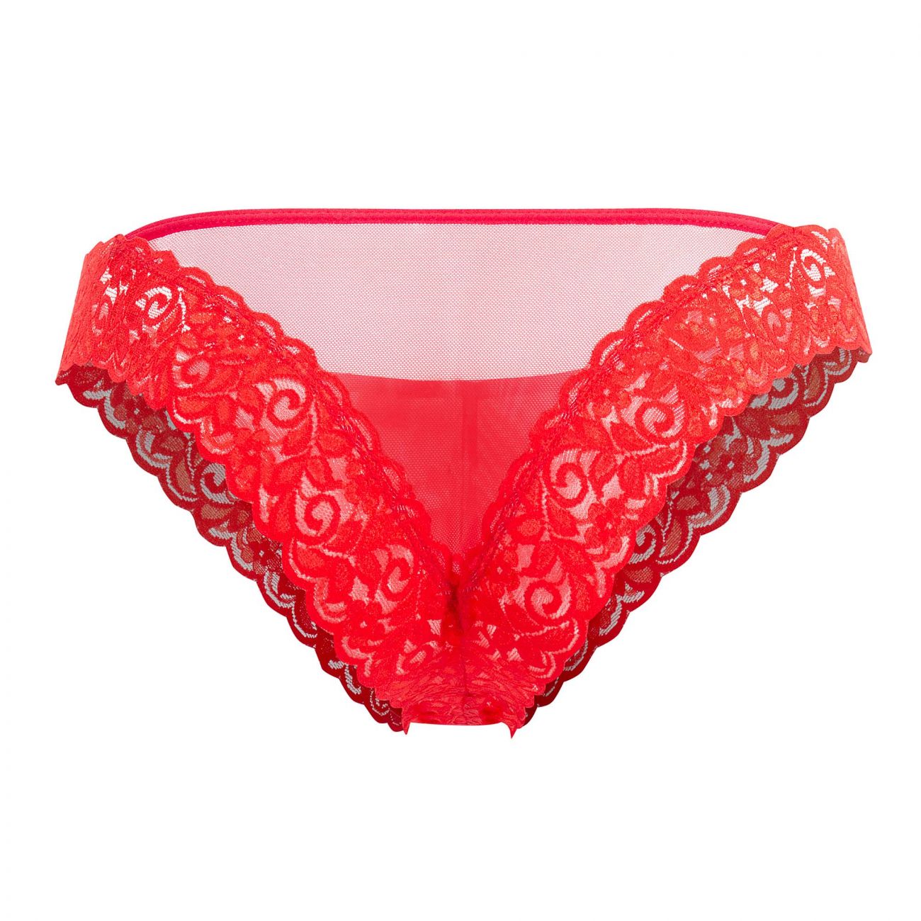 JCSTK - CandyMan 99506 Mesh-Lace Thongs Red