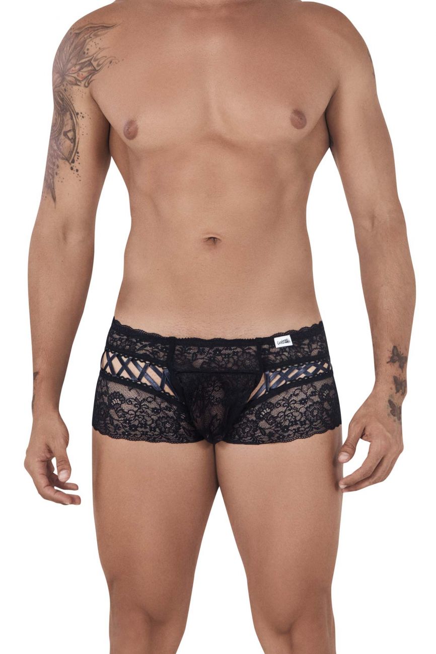 CandyMan 99513 Lace-Satin Trunks Black