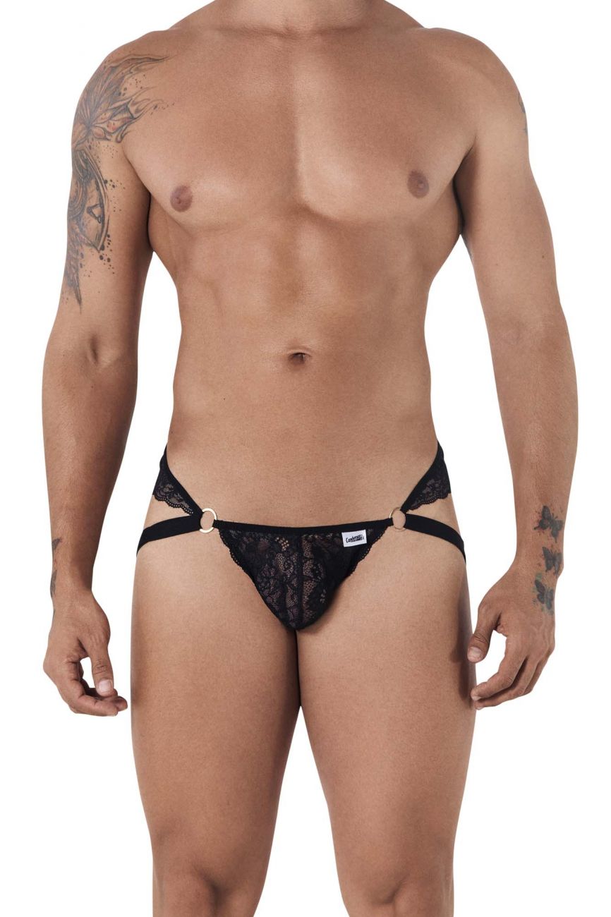 SALE - CandyMan 99514 Lace Jockstrap-Thongs Black