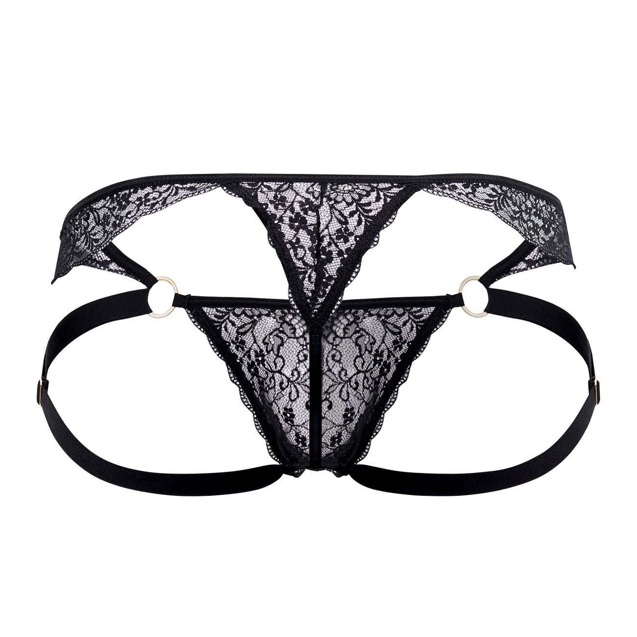 SALE - CandyMan 99514 Lace Jockstrap-Thongs Black