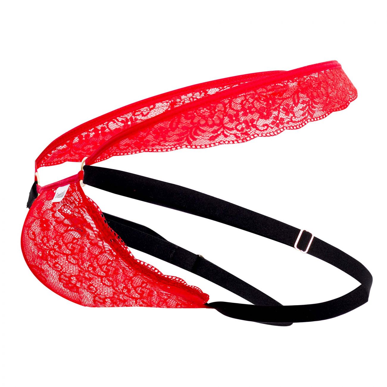 CandyMan 99514 Lace Jockstrap-Thongs Red