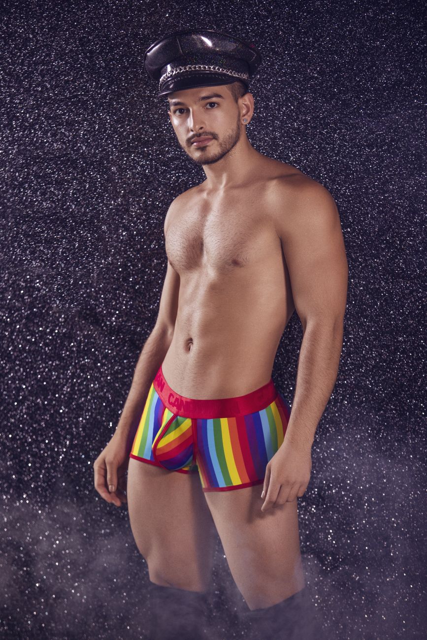 CandyMan 99515 Pride Happy Trunks Rainbow Print