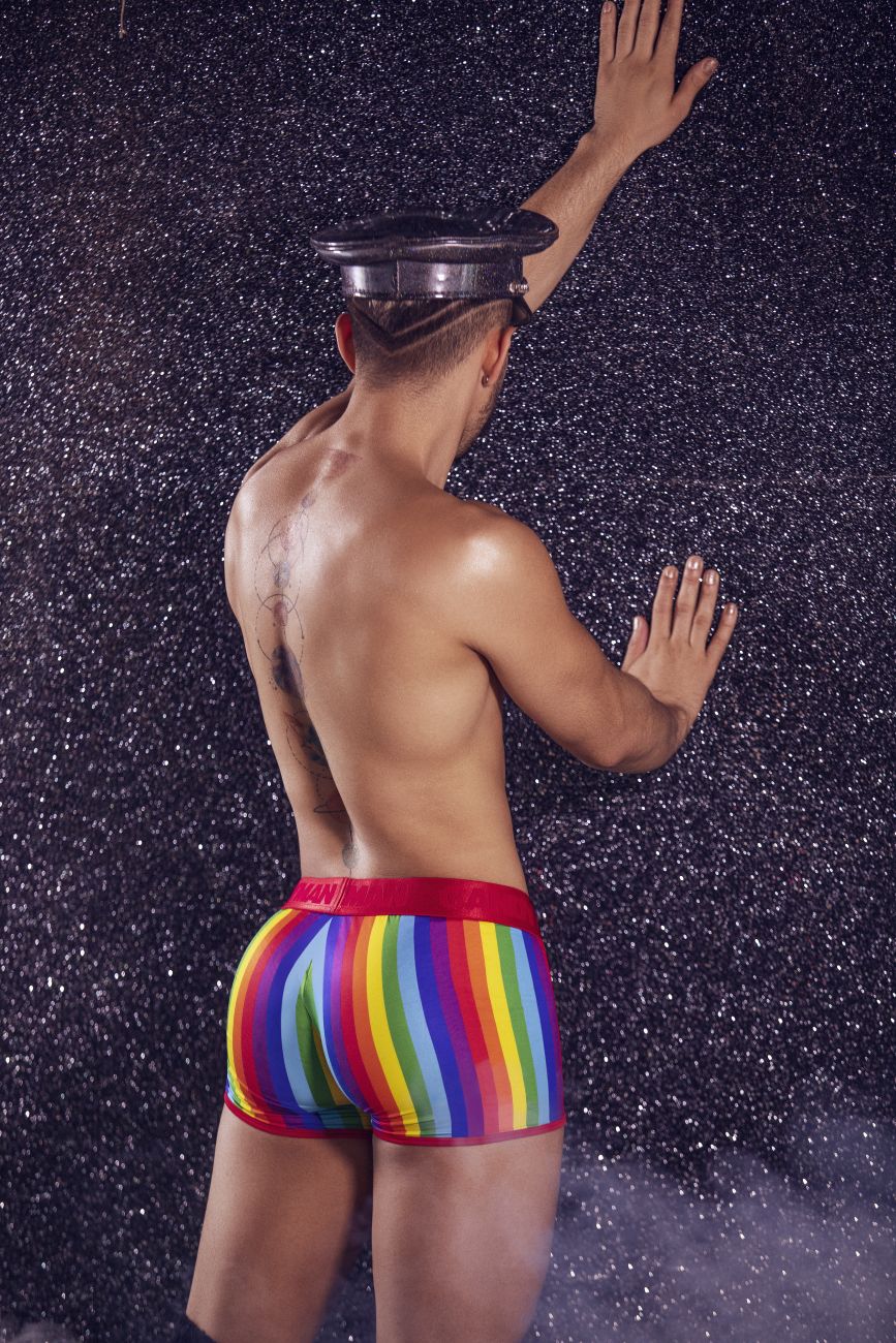 CandyMan 99515 Pride Happy Trunks Rainbow Print