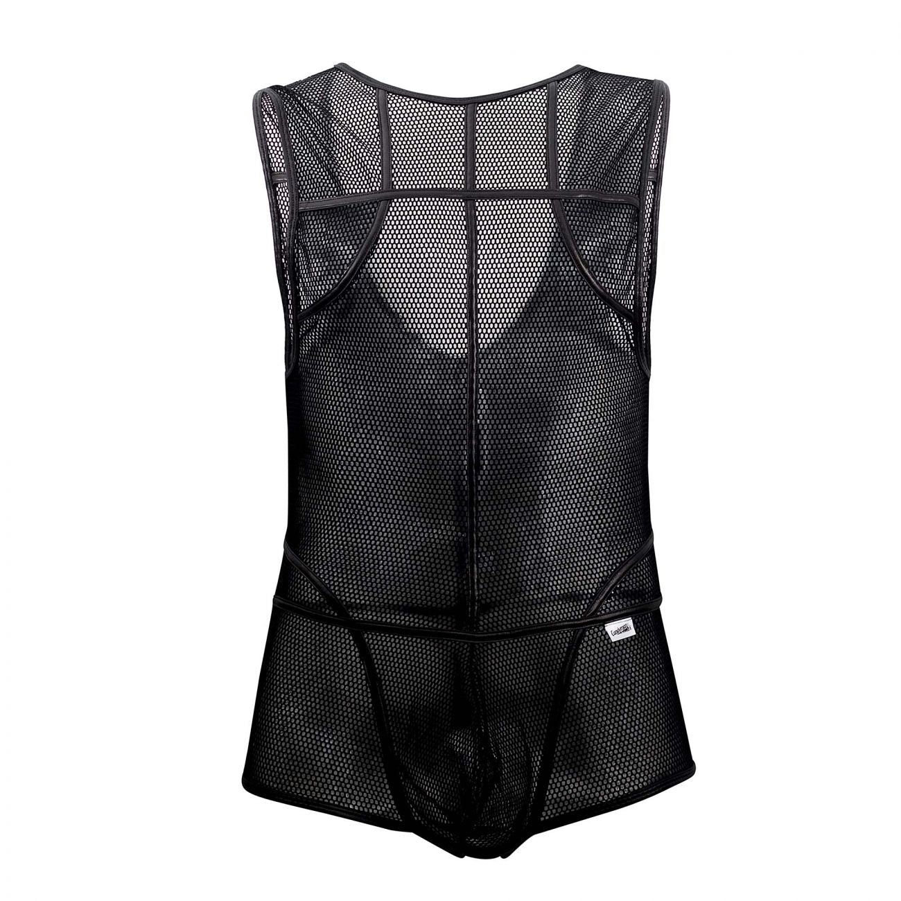 CandyMan 99528 Mesh Bodysuit Trunks Black