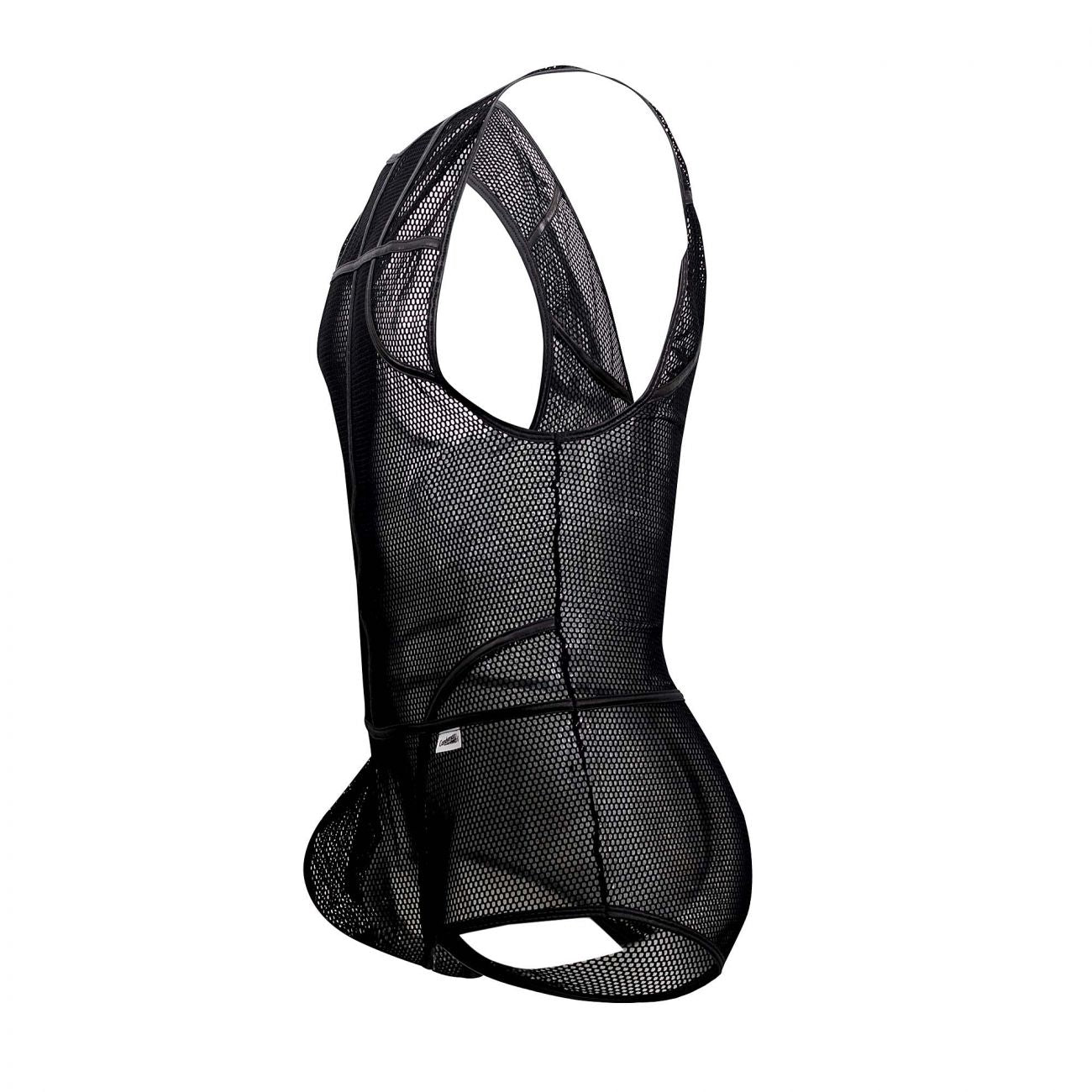 CandyMan 99528 Mesh Bodysuit Trunks Black