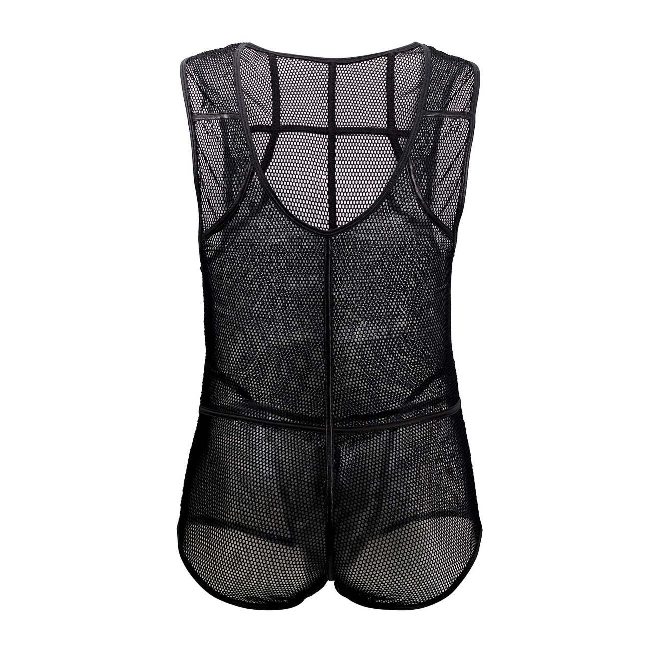 CandyMan 99528 Mesh Bodysuit Trunks Black