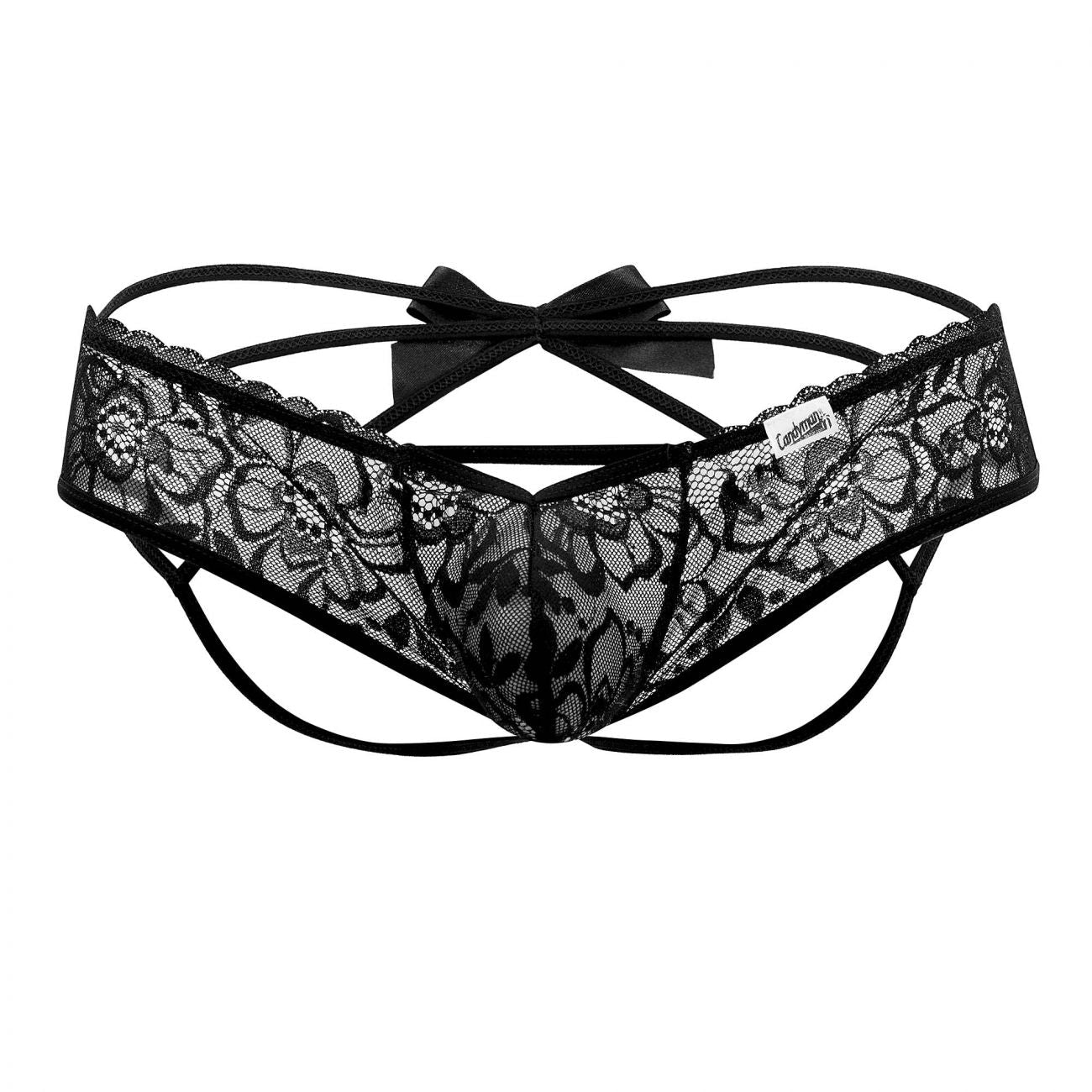 CandyMan 99535 Bow Jockstrap Black