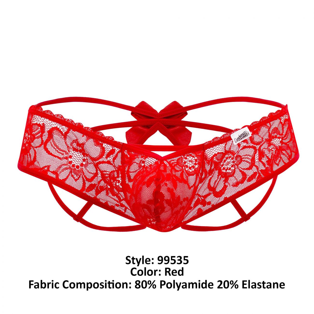 CandyMan 99535 Bow Jockstrap Red