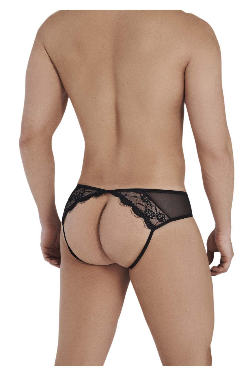 JCSTK - CandyMan 99538 Sexy Lace Jockstrap Black